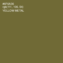 #6F6A36 - Yellow Metal Color Image
